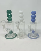 8 Inch Round Perc Straight Water Pipe